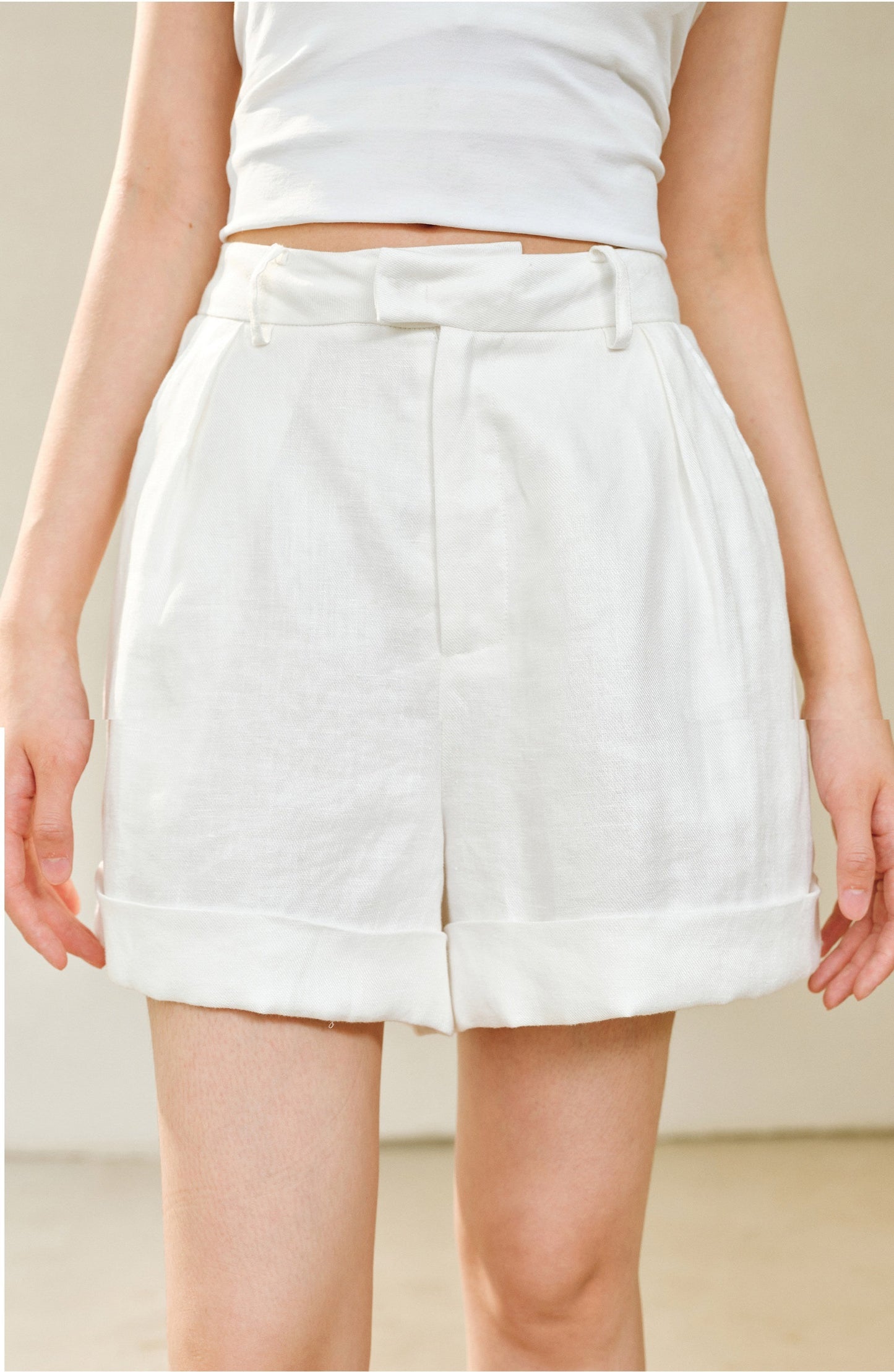 WANGXO | Pure Natural Linen Old Money Style Versatile Shorts -LUMA
