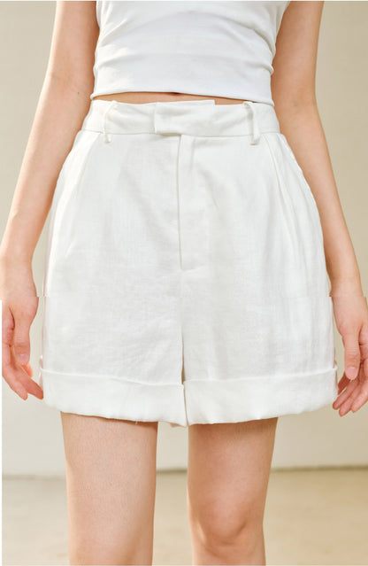 WANGXO | Pure Natural Linen Old Money Style Versatile Shorts -LUMA