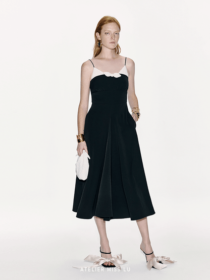 ATELIER MISS LU Spring/summer Bubble Texture Spell Receiver Waist Slip Dress - EVADE.