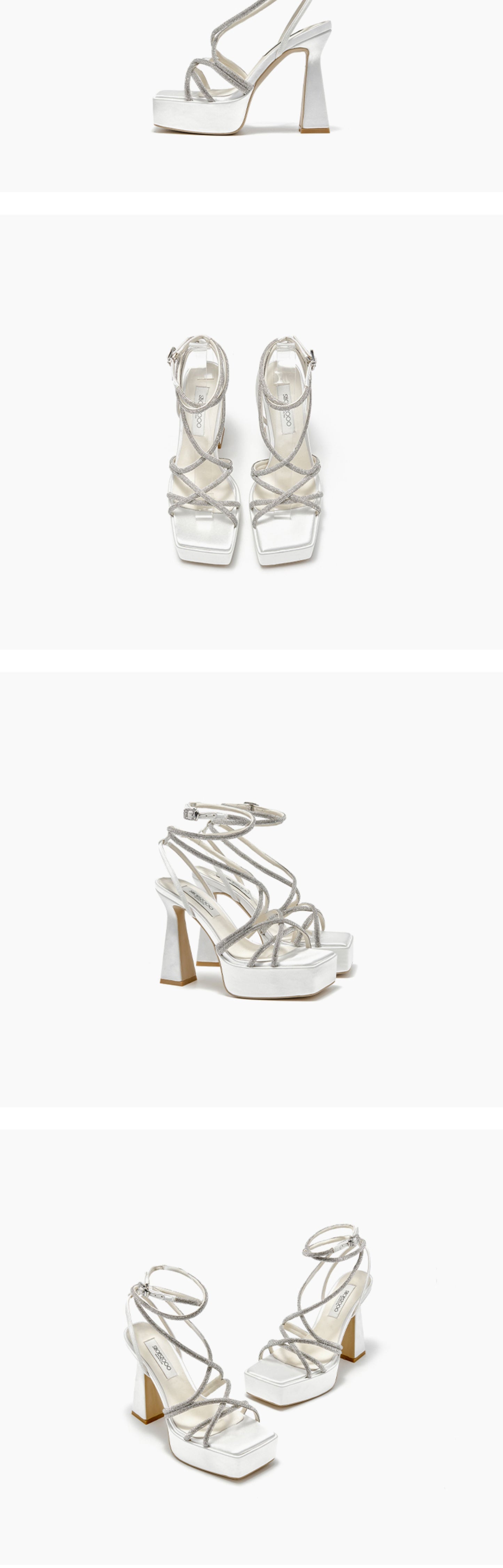 SHOESZOOO Straight Strap Platform High Heel - RICHES.