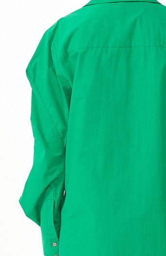 TINY IN double-collar design silhouette 3d green Shirt-JOJO