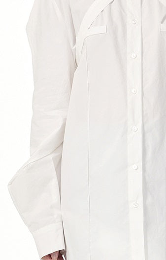 TINY IN double-collar design silhouette 3d green Shirt-JOJO