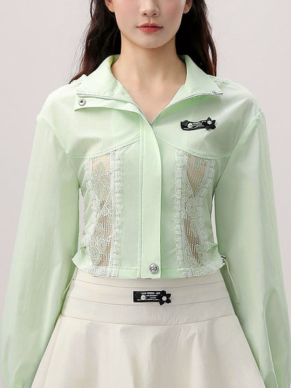 CHECOCRE Sexy Lace Hooded Top Cinched Waist Puffy Dress- INDUCE