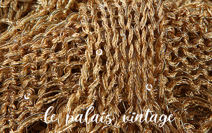 Le Palais Vintage Original Retro Gold Thread Sequins Sparkling Woven Bag-Clinton.