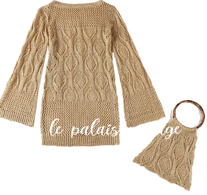 Le Palais Vintage Original Retro Gold Thread Sequins Sparkling Woven Bag-Clinton.