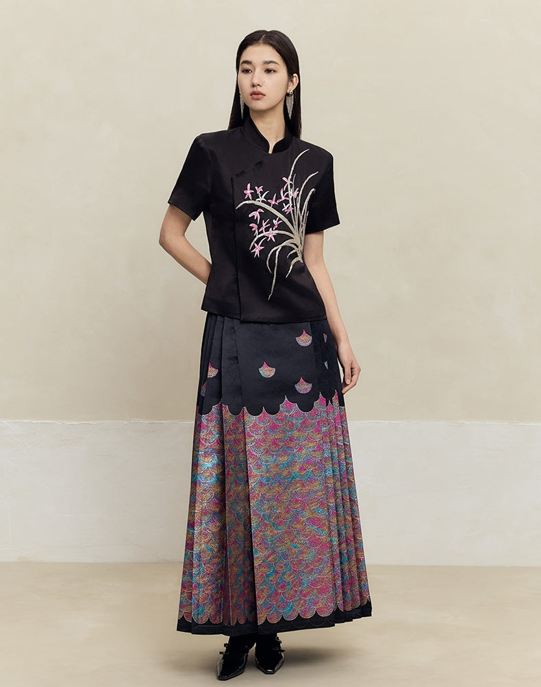 HECO Draped Acetate Short Sleeve T-Shirt Top Women - ministry.