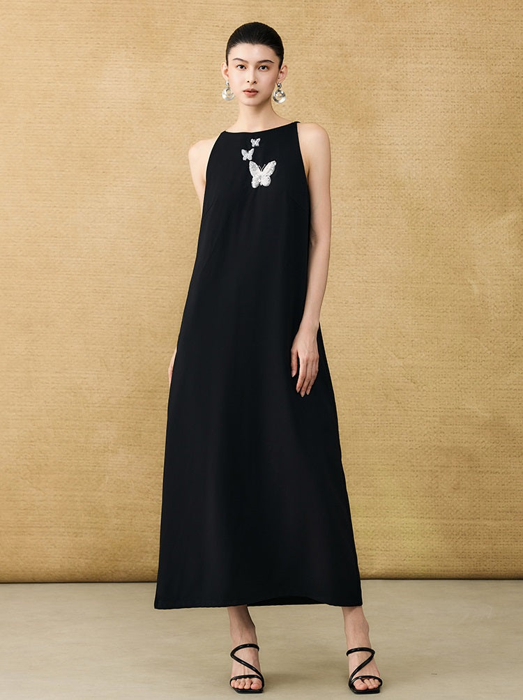 HECO Chinese style butterfly bead embroidered women's long skirt - CLOAK.