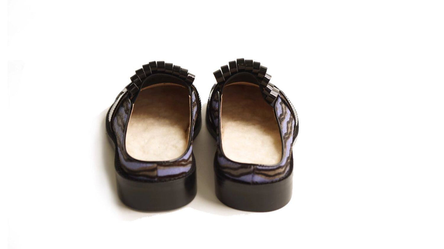 B-FEI horsehair slip-on shoes-GOJO.