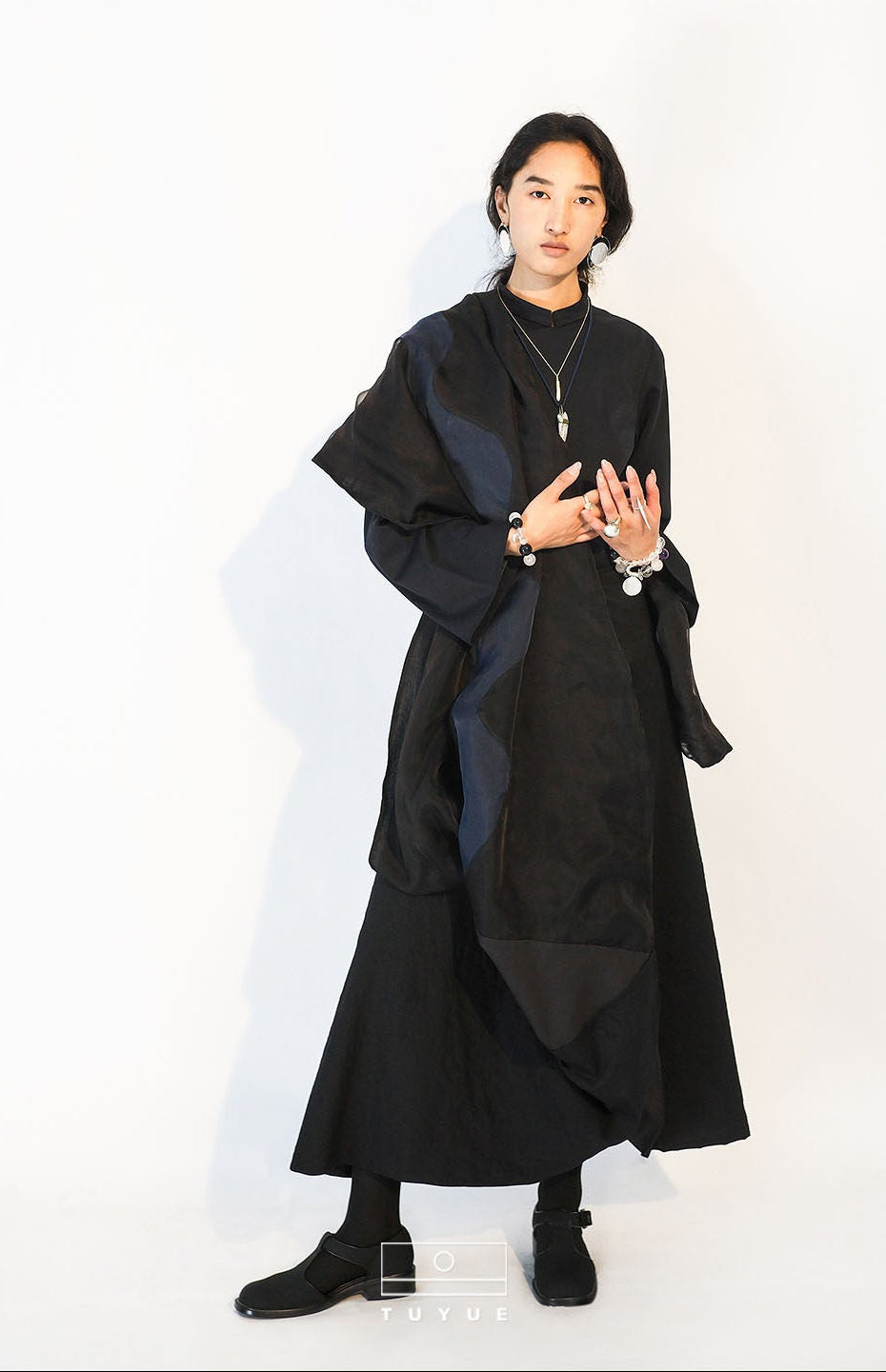 TUYUE Small Stand Collar Slanted Slim Suit Dress - DEBBY.