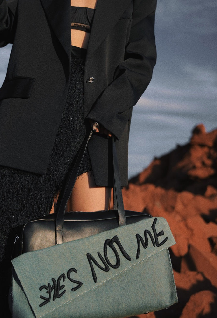 IUBALLET Two-Faced Large Blue Bag - WORD.