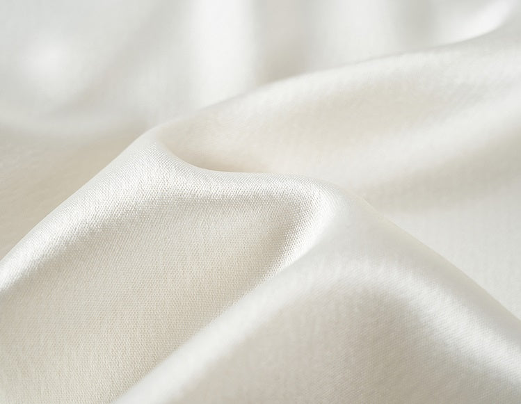 COMME MOI Lv Yan designer summer sleeveless stand collar triple acetate satin top - MEADOW.