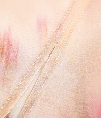 HECO Chinese Resort Style Flowing V-neck Dress - STONE.