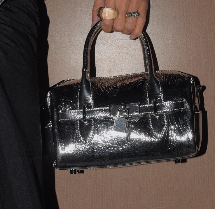 IUBALLET Elegant One-shoulder Black Small Leather Bag - PEACE.