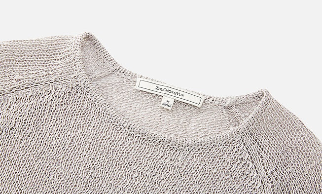 ZHUCHONGYUN two-piece knit loose crew neck top and maxi skirt set -SUOH.