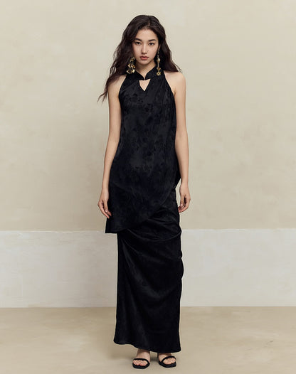 HECO Pleated red black white Skirt Slim High Waist Woman - glad.