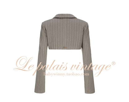 Le palais vintage style slim short jacket and hip skirt- MAY