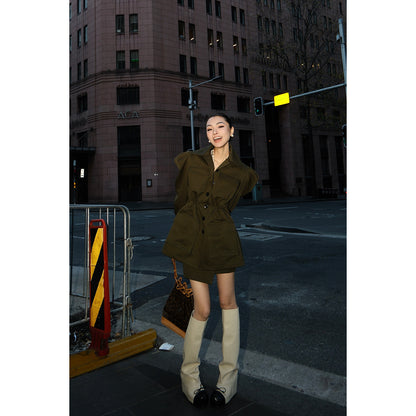 MEI SANGUAN long-sleeved jacket irregular skirt suit - ANDY
