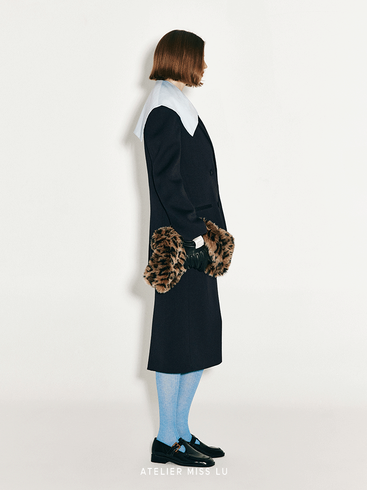 ATELIER MISS LU Double-breasted Vintage Sheep Wool Blazer - ALLEN.