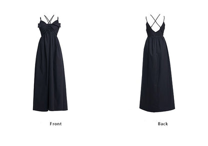 TINY IN high waist large women's halter neck back cut-out long dress- AMADA