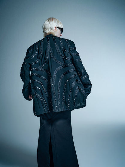 ANNAKIKI design four-pointed star hook blazer suit-HANYU