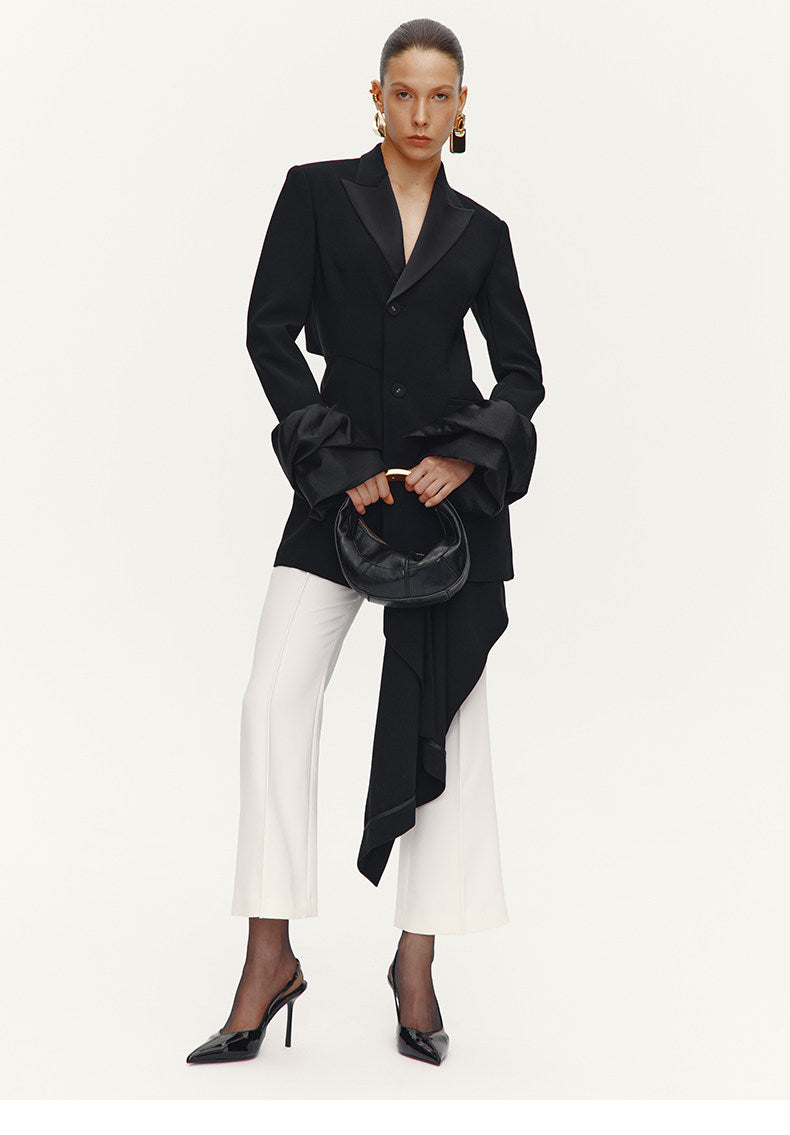ATELIER MISS LU   Fall/Winter Stitched Bud Sleeve Dress Jacket - BREAK