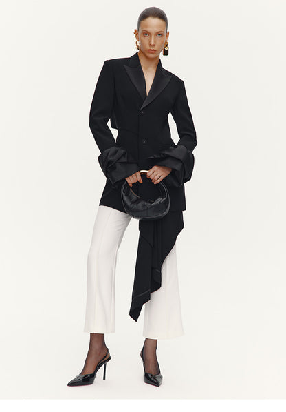 ATELIER MISS LU   Fall/Winter Stitched Bud Sleeve Dress Jacket - BREAK
