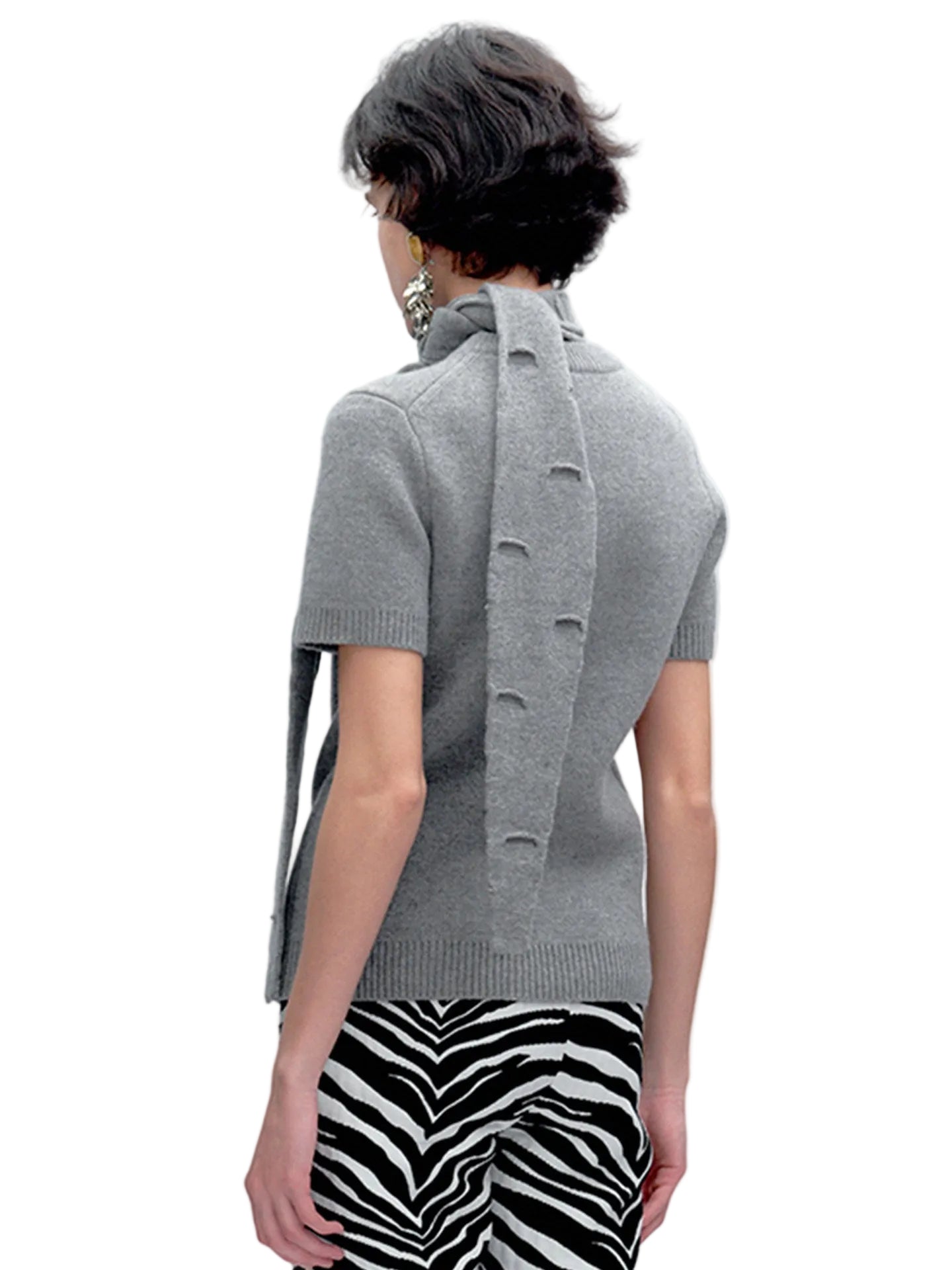 JACQUES WEI Short-Sleeve Knit Top - JANA