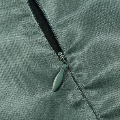 DOLLY Luxury Deep Green Big Bow Off Shoulder Tube Top Pleated Hip Date Dress-NUEL