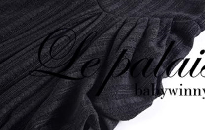 Le Palais Vintage Elegant Black and White Round Neck Cardigan High Waist Pencil Office Skirt-Ivy