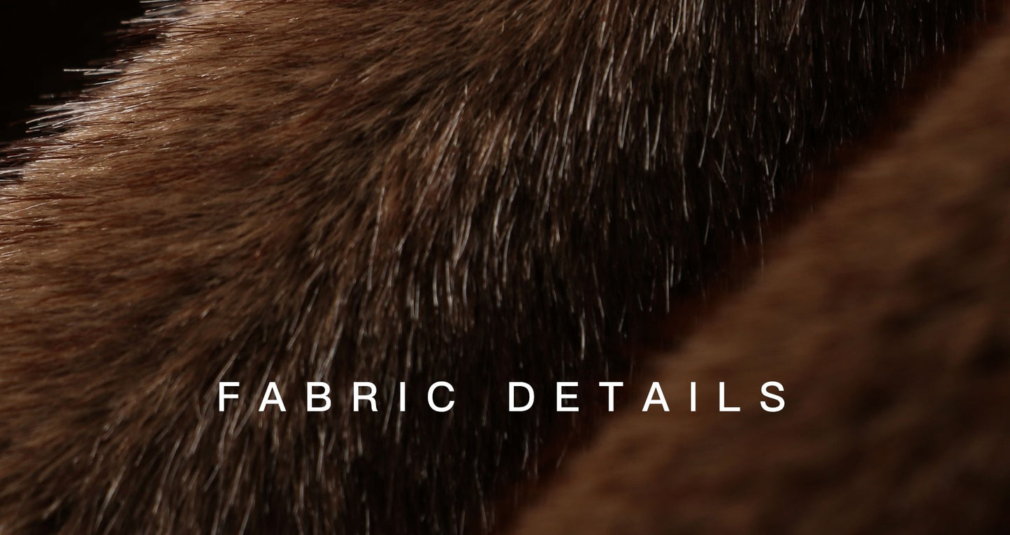 WANGXO | Tibetan Pas-Striped Mink Texture Belted Fur Coat -YUNI.