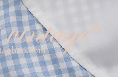 Le Palais Vintage Hepburn style elegant plaid slim fit large skirt dress-HANKS