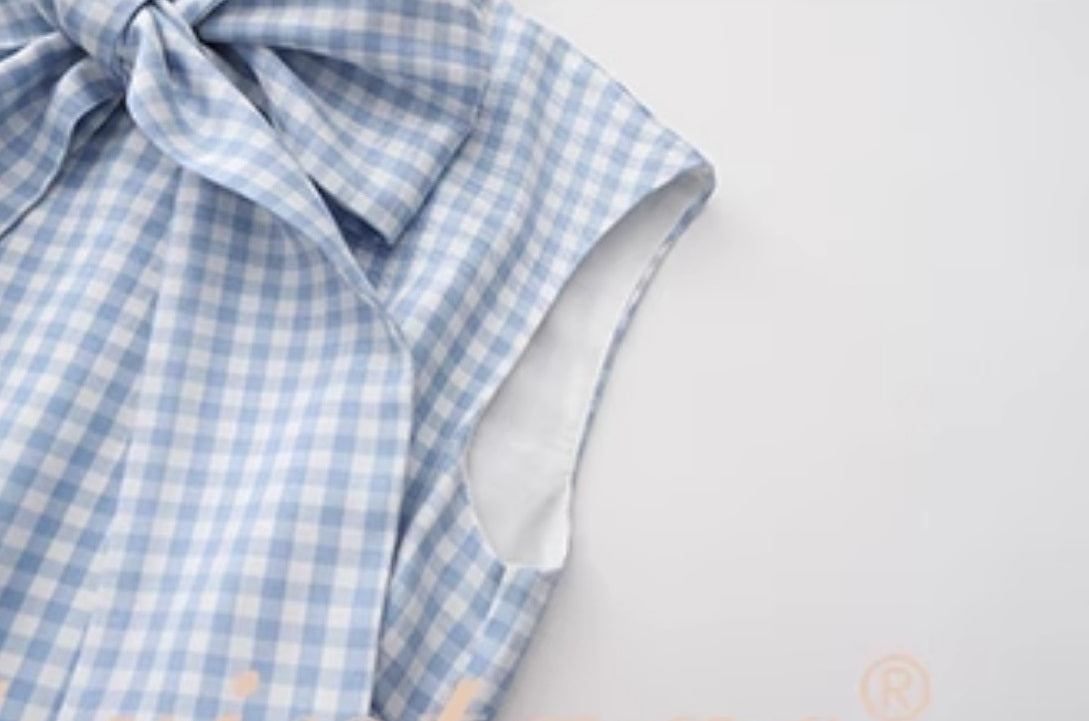 Le Palais Vintage Hepburn style elegant plaid slim fit large skirt dress-HANKS