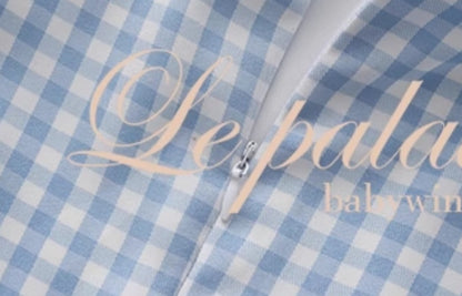 Le Palais Vintage Hepburn style elegant plaid slim fit large skirt dress-HANKS