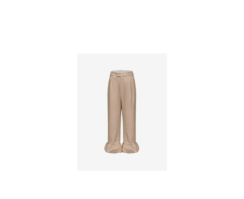 ATELIER MISS LU Fall/Winter Sequin Bud Hem Straight-leg Pants - HEAVEN