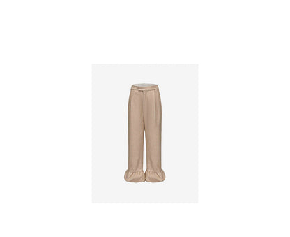 ATELIER MISS LU Fall/Winter Sequin Bud Hem Straight-leg Pants - HEAVEN