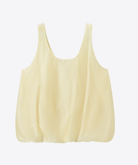 COMME MOI  summer women's gentle and elegant bubble vest shirt - NATE.