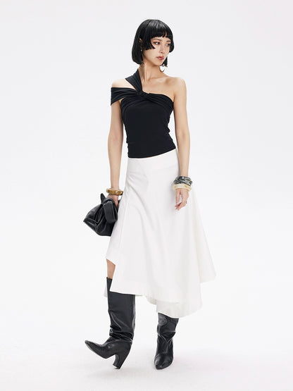 TINY IN knotted adjustable black top-MANS