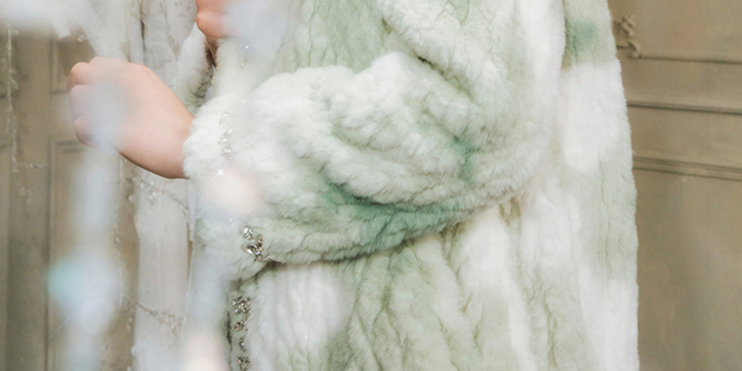 Wardrobes By Chen Elegant Light Green Long Sleeve Coat-Derah