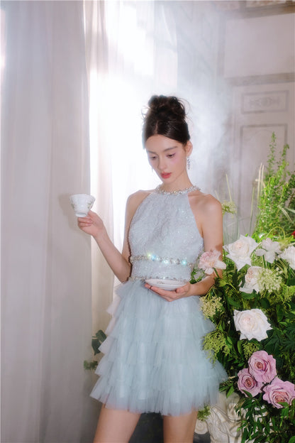 Wardrobes by Chen Luxury Crystal Diamond Dinner Party Earrings-Butter