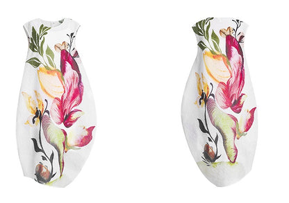 ZHUCHONGYUN2025 silk print floral long dress-KOKO.