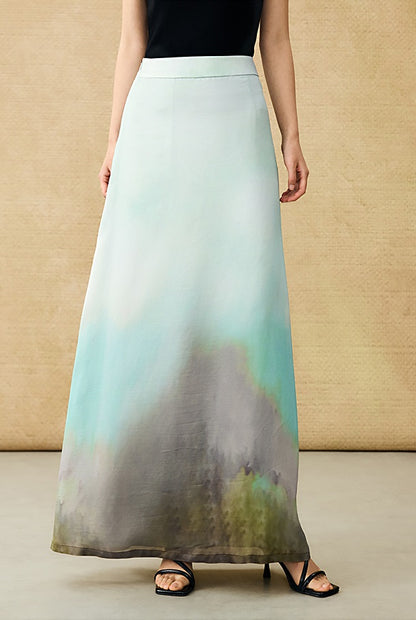 HECO Chinese Blended Temperament Silk Drape Hip Skirt - SOULS .