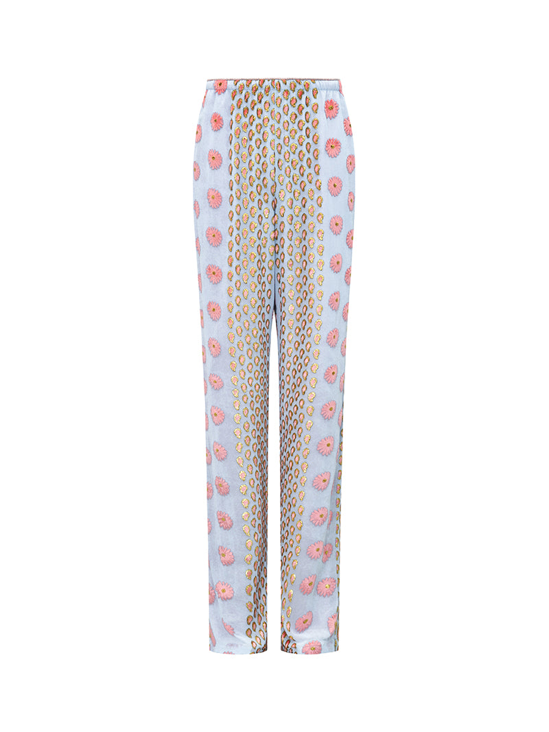 M essential Ma Kai designer Qu Kun burnt flower velvet nail beads open back dress - ALPHA.