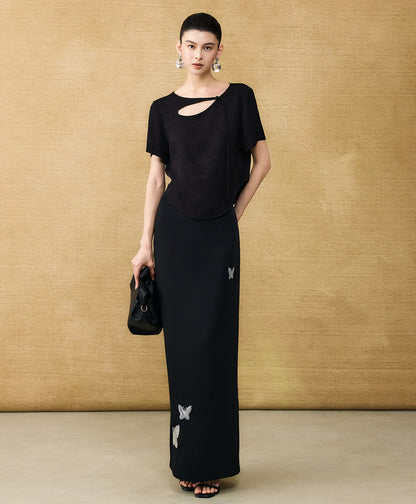 HECO Chinese style hollow fringe disc buckle short top - MASTER.