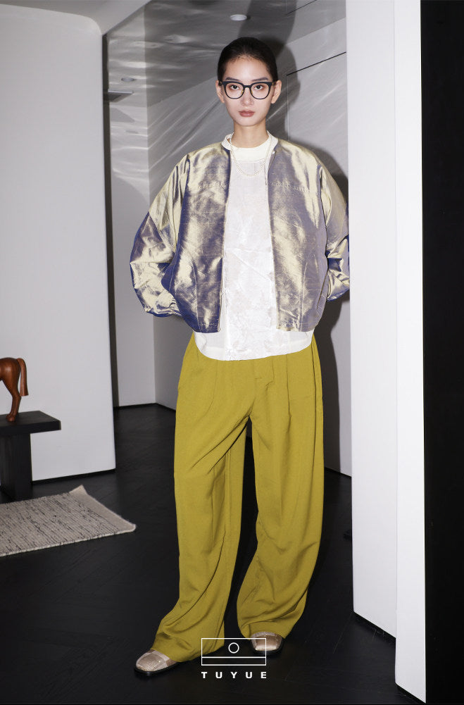 TUYUE mulberry silk silhouette casual jacket cardigan- MARS.
