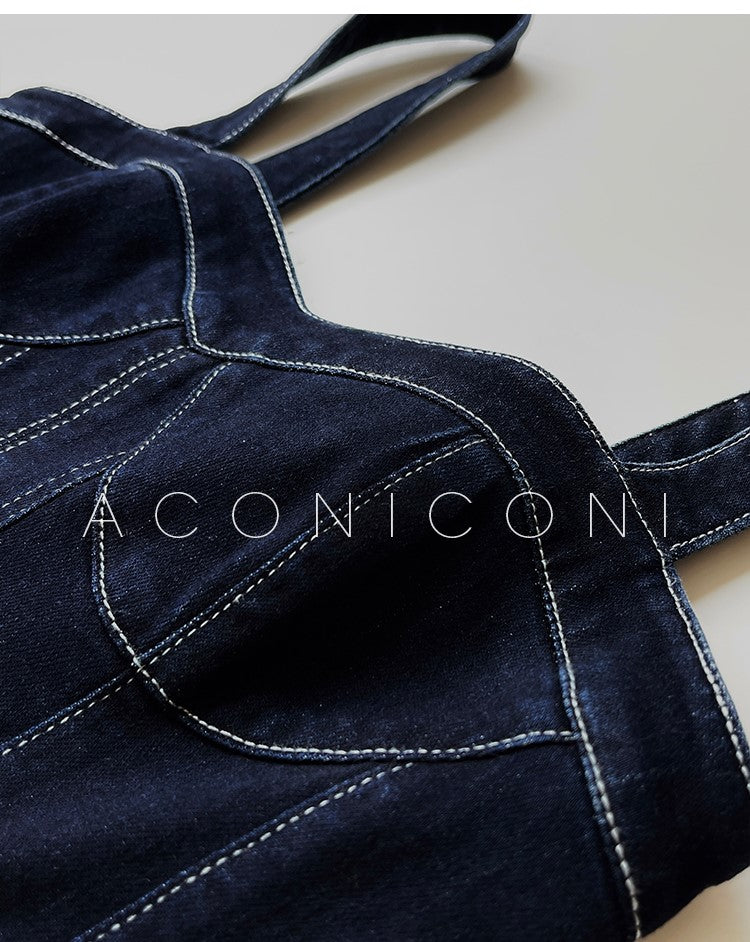 Aconiconi Luxury Blue Denim jacket - Poetry from the Other Shore