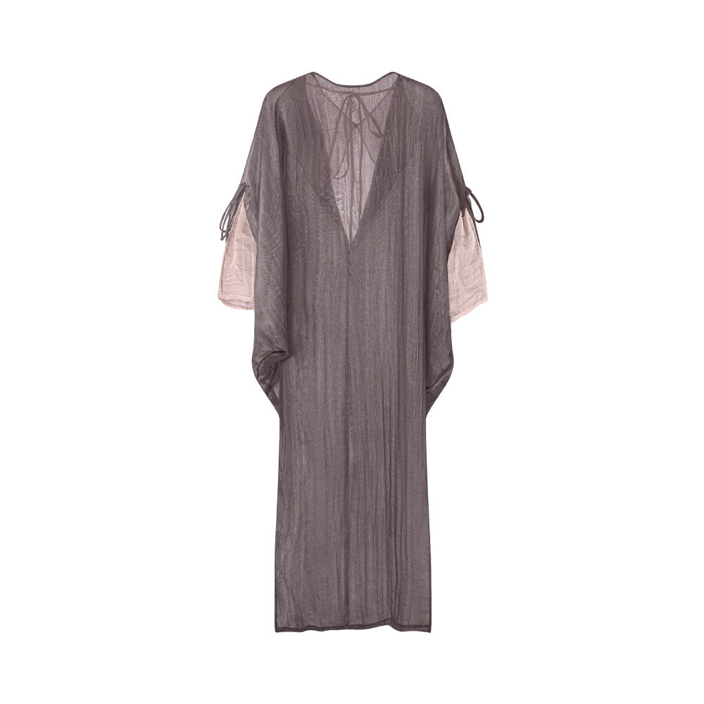 TUYUE light and thin backless double-layer gauze cover Loose robe dress - MAXINE.