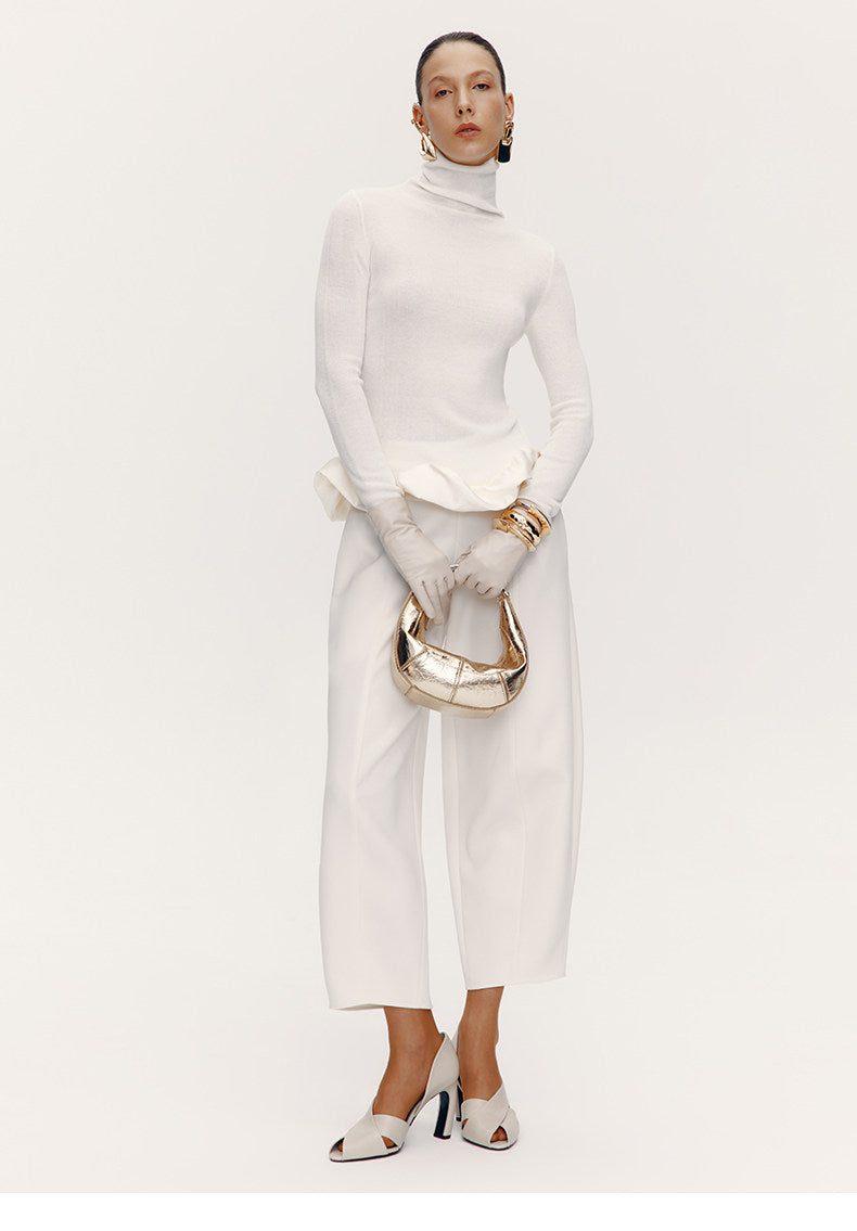 AtelierMissLu Hem clouds surround turtleneck knitted top - HERE.
