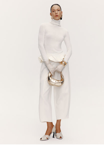 AtelierMissLu Hem clouds surround turtleneck knitted top - HERE.