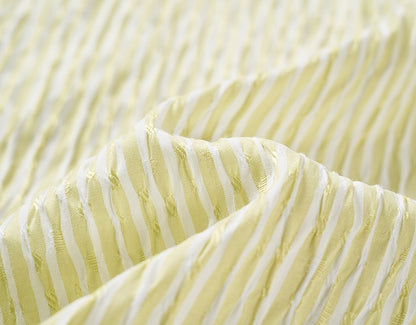 COMME MOI L summer women's yellow striped shorts - SALOME.