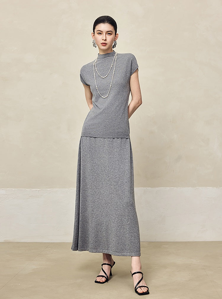 HECO Solid Color Versatile High-waisted Straight Skirt - LIVING.